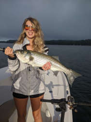 Ladies Lake Lanier Striper Fishing