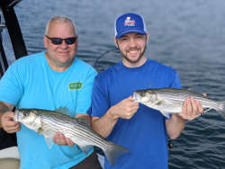 Double Lake Lanier Striper Fishing