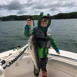 Kids Love Catching Lake Lanier Striped Bass - May 2023