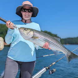 Ladies love to fish Lake Lanier for striper