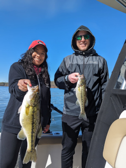Couple Catches Lake Lanier Spotted Bass April 2024