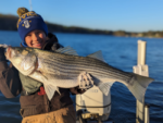 Kid Catches April Lake Lanier Striped Bass