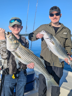 Family Catches Lanier Stripers