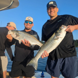 Great double during Lake Lanier Striper Fishing Charter