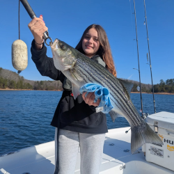 Girl Catches Lake Lanier Striper