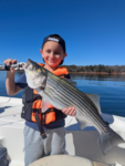 Kid Catches Great Lake Lanier Striped Bass