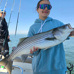 Lady with Lake Lanier Striper