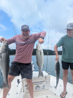 Double Lake Lanier Striped Bass Catch