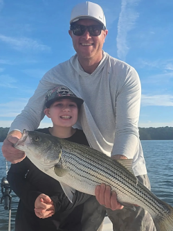 Family Catches Lake Lanier Striper
