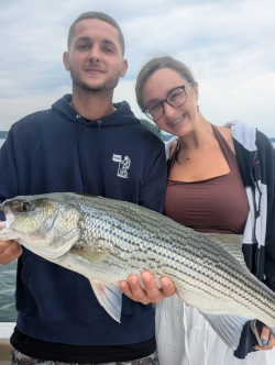 Couple catches Lake Lanier Striped Bass